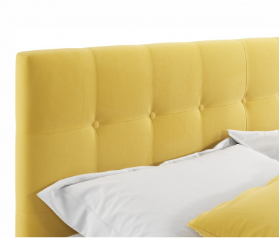 Купить мягкая кровать "selesta" 1600 желтая с ортопед.основанием с матрасом астра | ZEPPELIN MOBILI