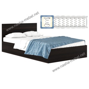 Кровать Виктория 1200 венге с матрасом