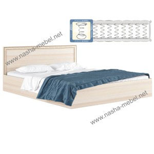 Кровать Виктория-Б 1600 дуб с матрасом