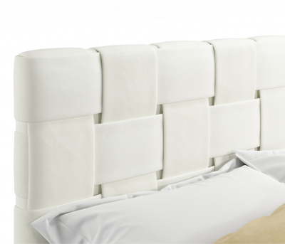 Купить мягкая кровать tiffany 1600 беж с ортопедическим основанием с матрасом гост | МебельСТОК