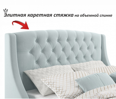 Купить мягкая кровать "stefani" 1600 мята пастель с подъемным механизмом с орт.матрасом астра | ZEPPELIN MOBILI