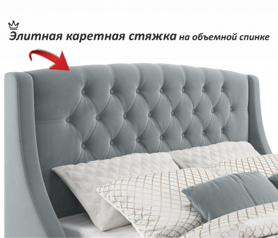 Купить мягкая кровать "stefani" 1600 серая с подъемным механизмом с орт.матрасом promo b cocos | ZEPPELIN MOBILI