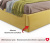 Купить мягкая кровать "stefani" 1600 желтая с подъемным механизмом | ZEPPELIN MOBILI