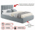 Купить мягкая кровать selesta 1200 серая с подъем.механизмом с матрасом астра | ZEPPELIN MOBILI