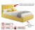 Купить мягкая кровать selesta 1200 желтая с подъем.механизмом с матрасом promo b cocos | ZEPPELIN MOBILI
