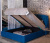Купить мягкая кровать "stefani" 1400 синяя с подъемным механизмом | ZEPPELIN MOBILI