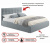 Купить мягкая кровать "selesta" 1600 серая с подъемным механизмом | ZEPPELIN MOBILI
