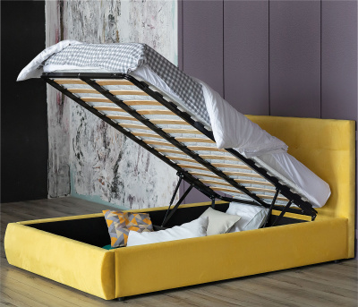 Купить мягкая кровать selesta 1200 желтая с подъем.механизмом с матрасом гост | ZEPPELIN MOBILI